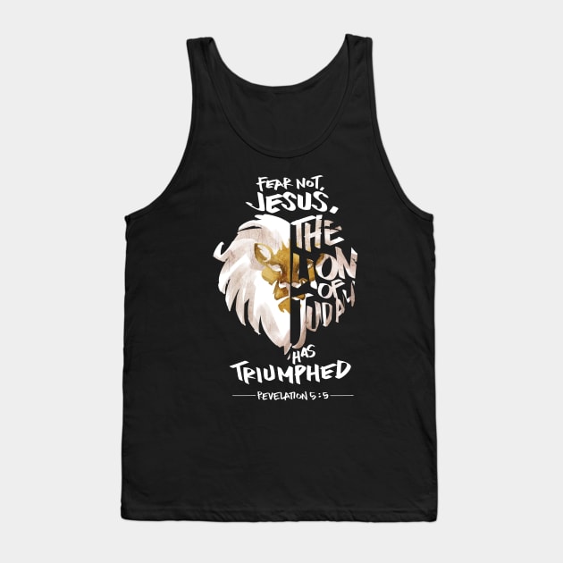 Jesus is the Lion of Judah Christian Fashion Gifts Tank Top by Creative Expression By Corine